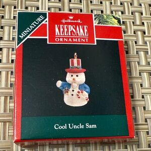 Hallmark Keepsake Miniature Patriotic Snowman Ornament